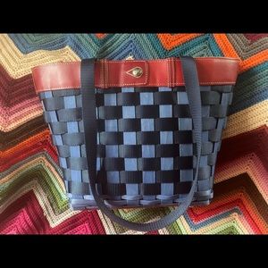 Longaberger woven tote bag
